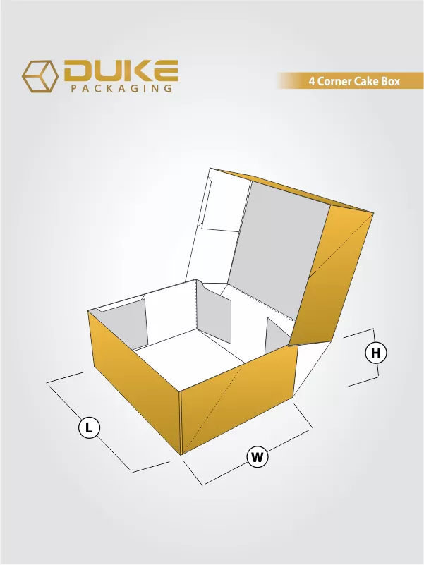 Four Corner Cake Boxes